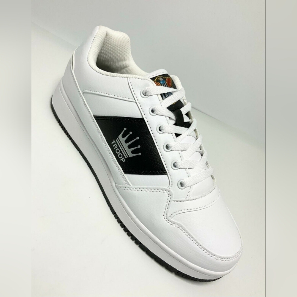 Men's Troop Destroyer Low White | Black Low-Top Sneakers NWT